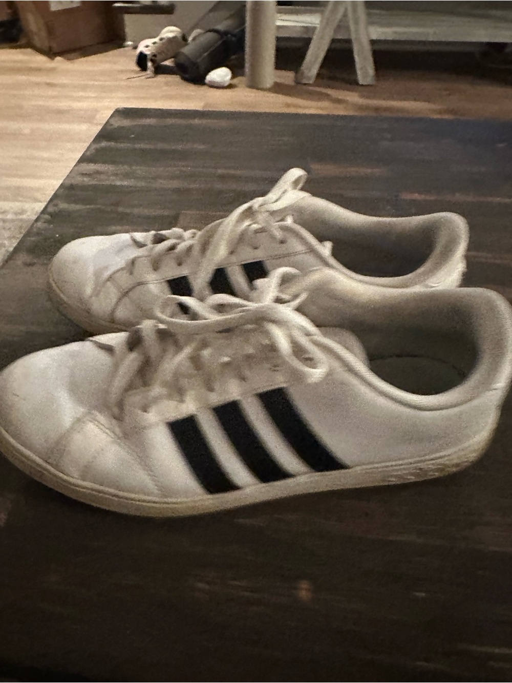 adidas White and Black Low-Top Sneakers